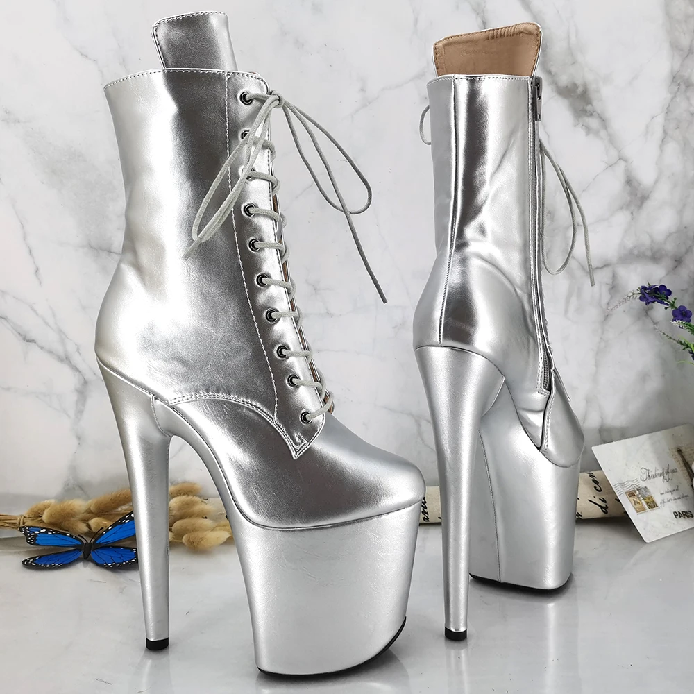 Leecabe  20CM/8inches Pole dancing shoes High Heel platform Pole Dance boot