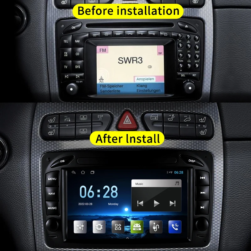 Заводская цена 2Din Android Bluetooth динамик GPS навигация Carplay автомобильный видеоплеер