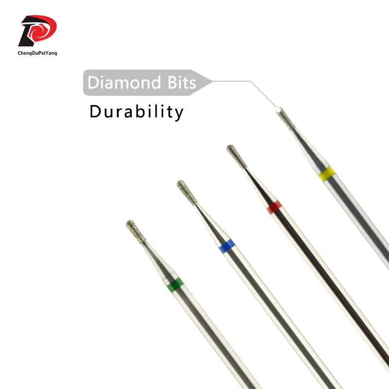 Биты с перевернутой грушей и бриллиантами Сверла для ногтей Маникюр