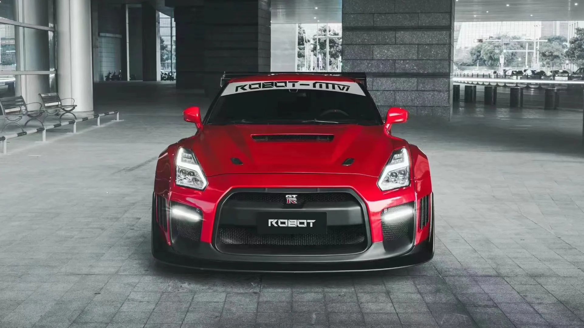 Подходит для Nissan GTR R35 модифицированный комплект с широким корпусом задняя крышка