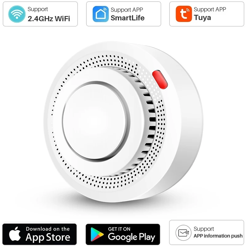 Fire Protection Alarm Sensor Independent Wireless Battery Op
