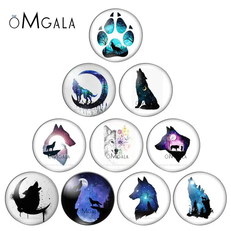 Стеклянные кабошоны OMGALA с животными 10 шт.