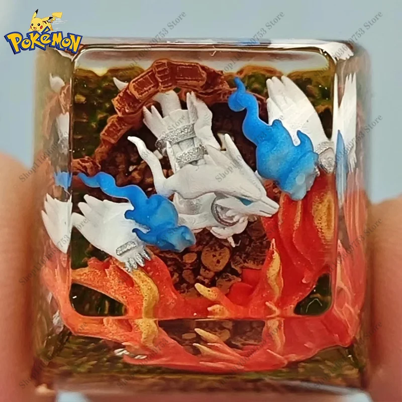 Колпачок для ключей из смолы Pokemon Tao Trio Reshiram Zekrom Kyurem Groudon Kyogre Rayquaza индивидуальная