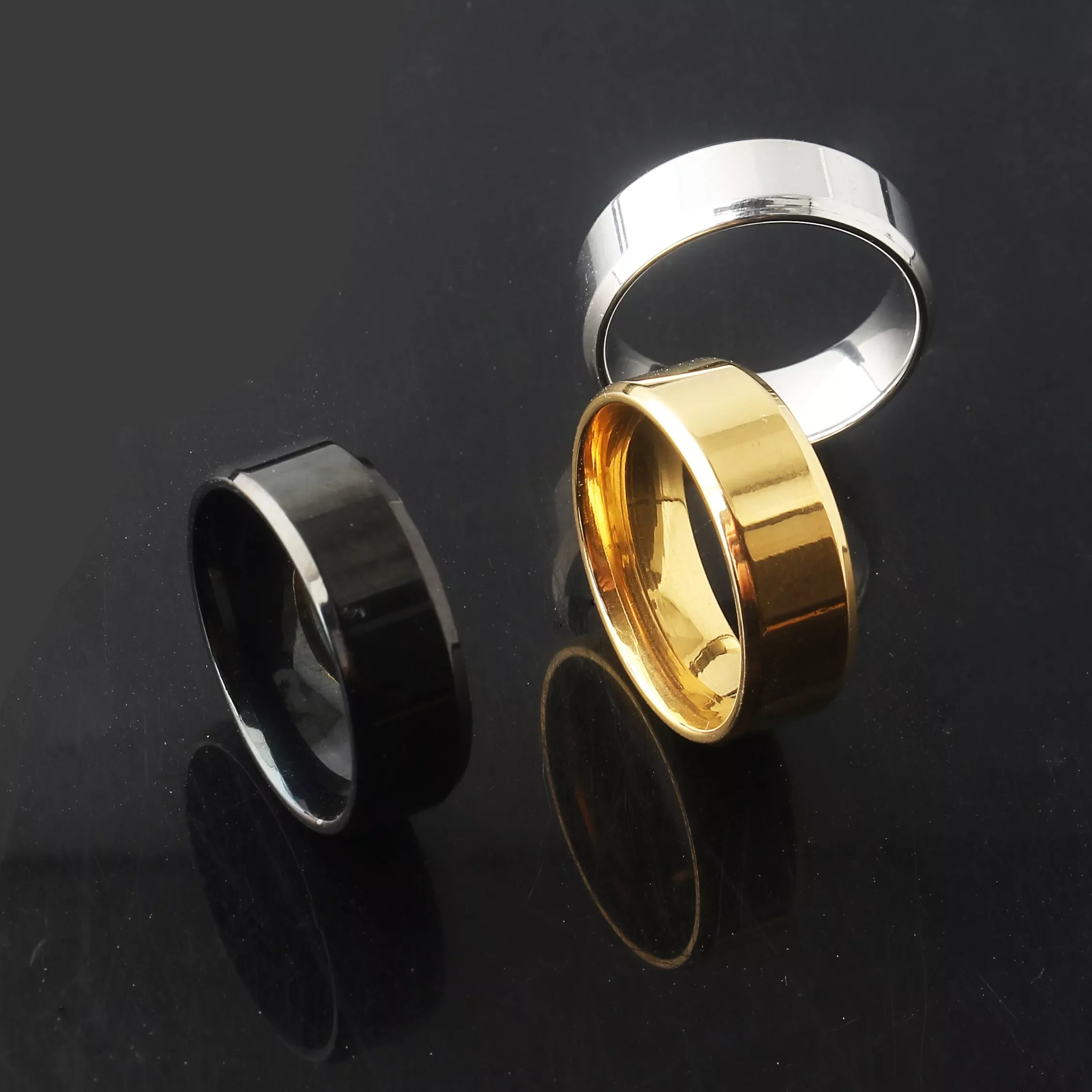 

Jewelry Ring Men Stainless Steel Black Rings For Women