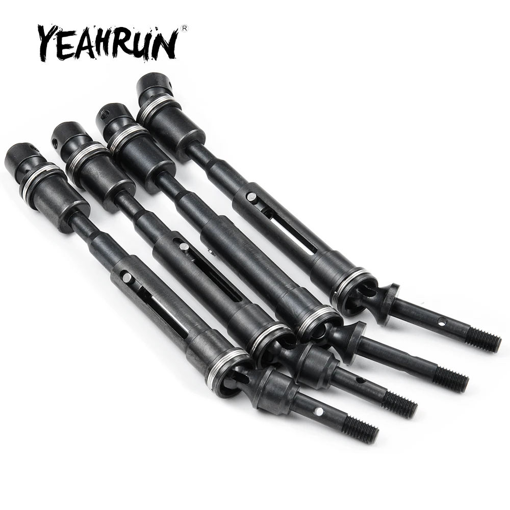 

YEAHRUN 1Set Steel Front Rear Drive Shaft CVD Transmission Axle Dogbone Assembly for TRAXXAS SLASH 4x4 1/10 RC Car Truck Parts