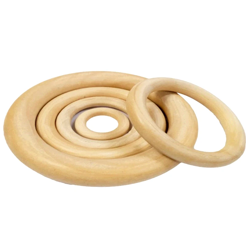 

30pcs 13mm Natural Wood Rings, Unfinished Smooth Wooden Rings Circles, Wooden Hoops for Crafts, Jewellery Making, Crafts