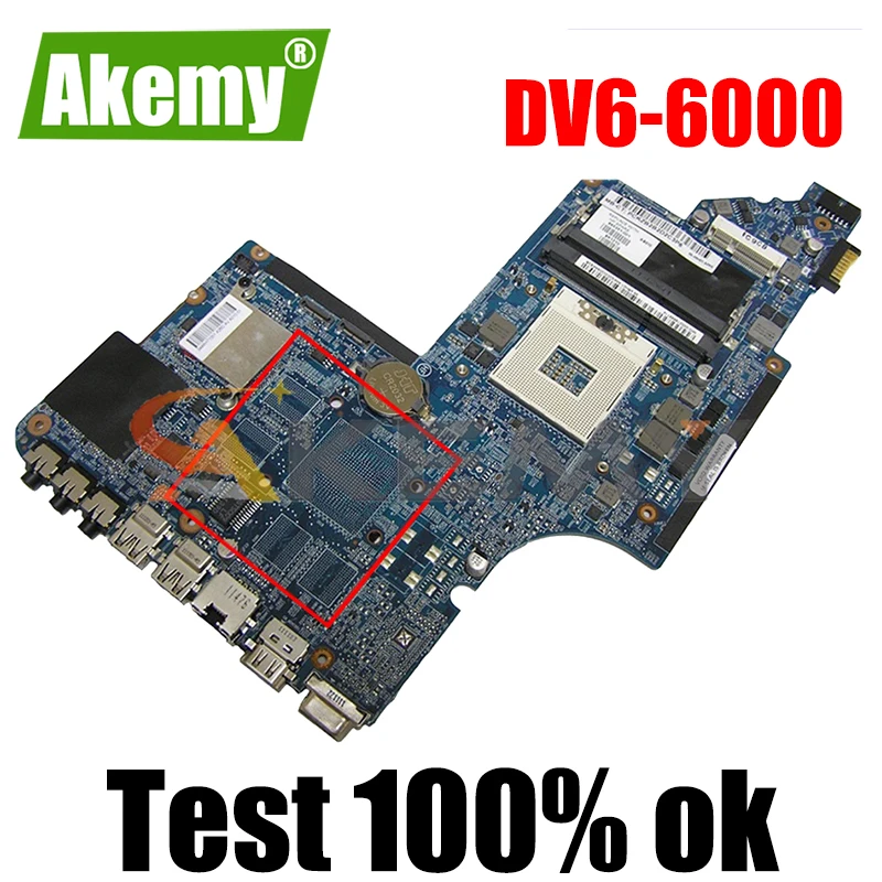 

665345-001 665345-601 Laptop motherboard For HP Pavillion DV6-6000 Notebook Mainboard 11A39-2 HM65 216-0809000 DDR3