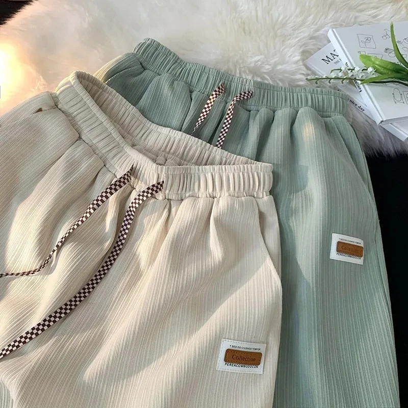 

Meryl Bermuda Shorts For Women 2022 Trend High Waisted Capri Pants Casual Aesthetic Elastics Pockets Loose Summer Clothing