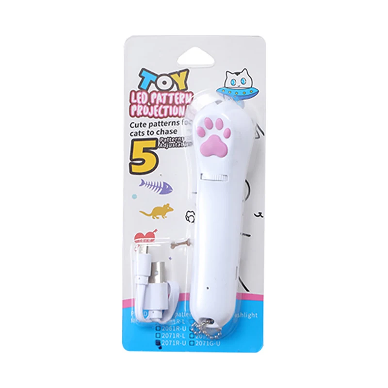 

5 Patterns LED Laser Pet Cat Toy Red Dot Light Sight Interactive Cat Toys Charge Laser Pen Pointer Cat Teaser Kitten Supplies