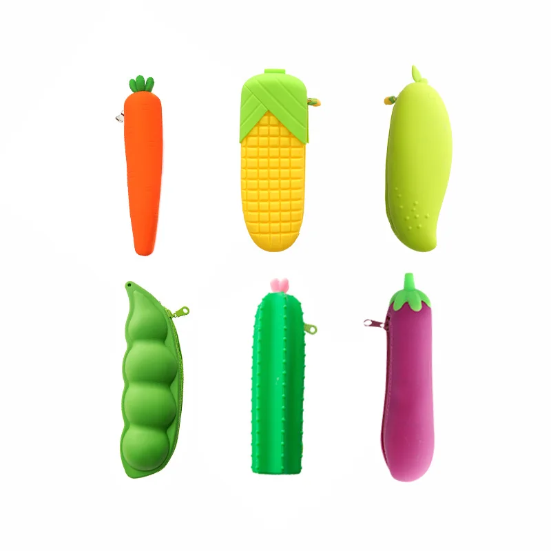 

Pencil case Cute Fruit Silicone Pencil Case Large CapacityPen Holder Organizer Bag Student Stationery Kawaii Bag Pencil box