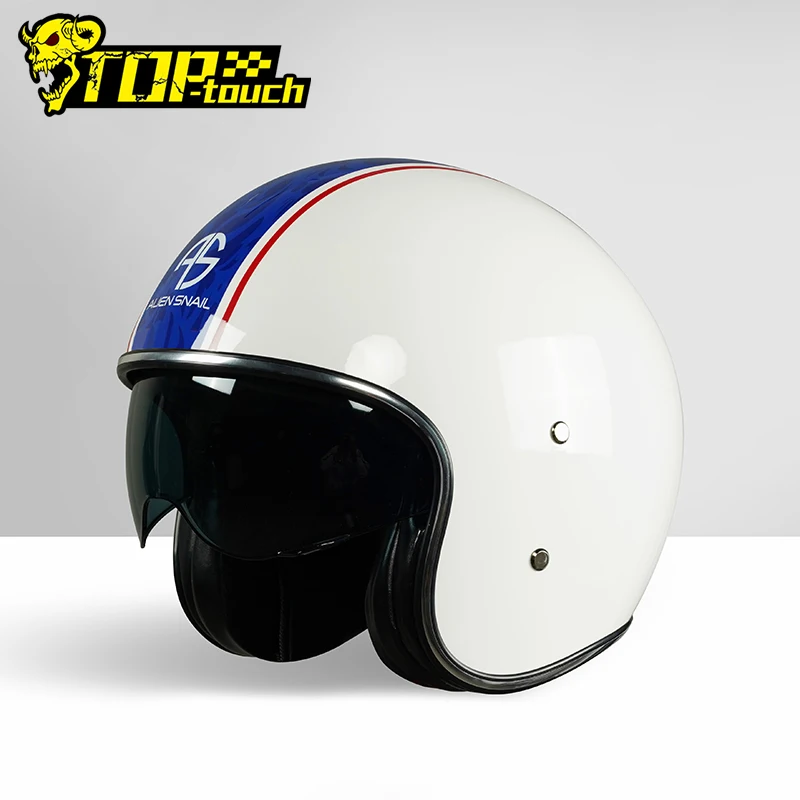 Motorcycle Helmet Retro Vintage Casco Moto Helmet Open Face Scooter Motorbike Racing Riding Abatible Helmet Protective With