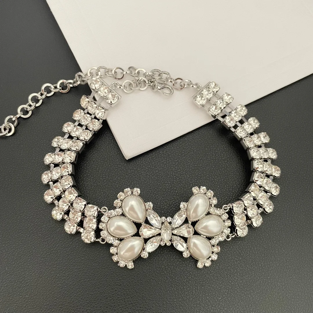 New Vintage Luxury Bow And Collar Necklaces For Women  Para Mujer Collares Fashion  Jewelry Collier Femme Pendant Grandes Mujer