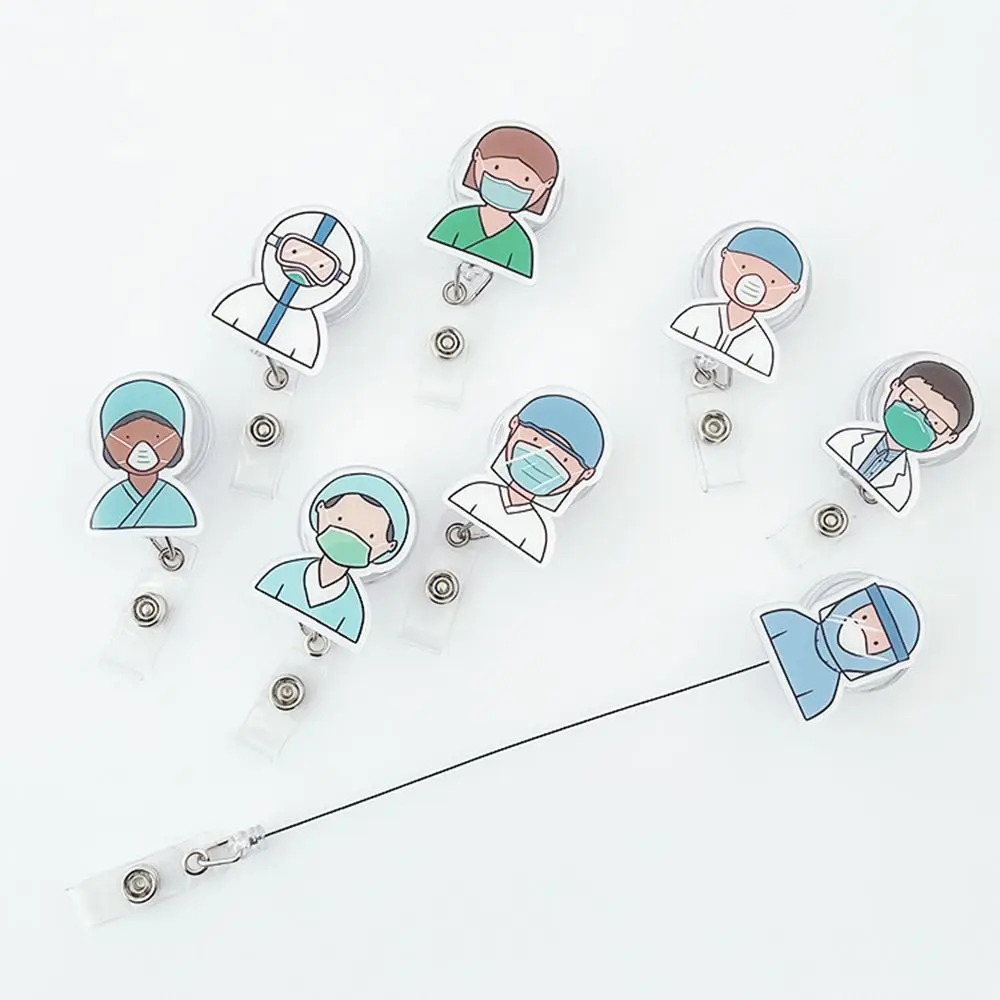 

Hot Portable Practical Durable Badge Reel Clip ID Card Badge Holder Retractable Keychain Doctor Nurse Clip