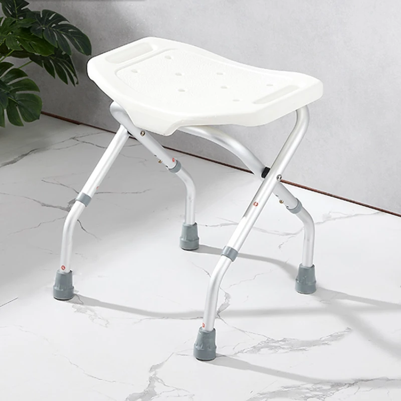 

Bath Folding Chair Toilet Bathroom Non Slip Shower Seat White Portable Fishing Taburete Shower Chair For The Elderly EB60FS
