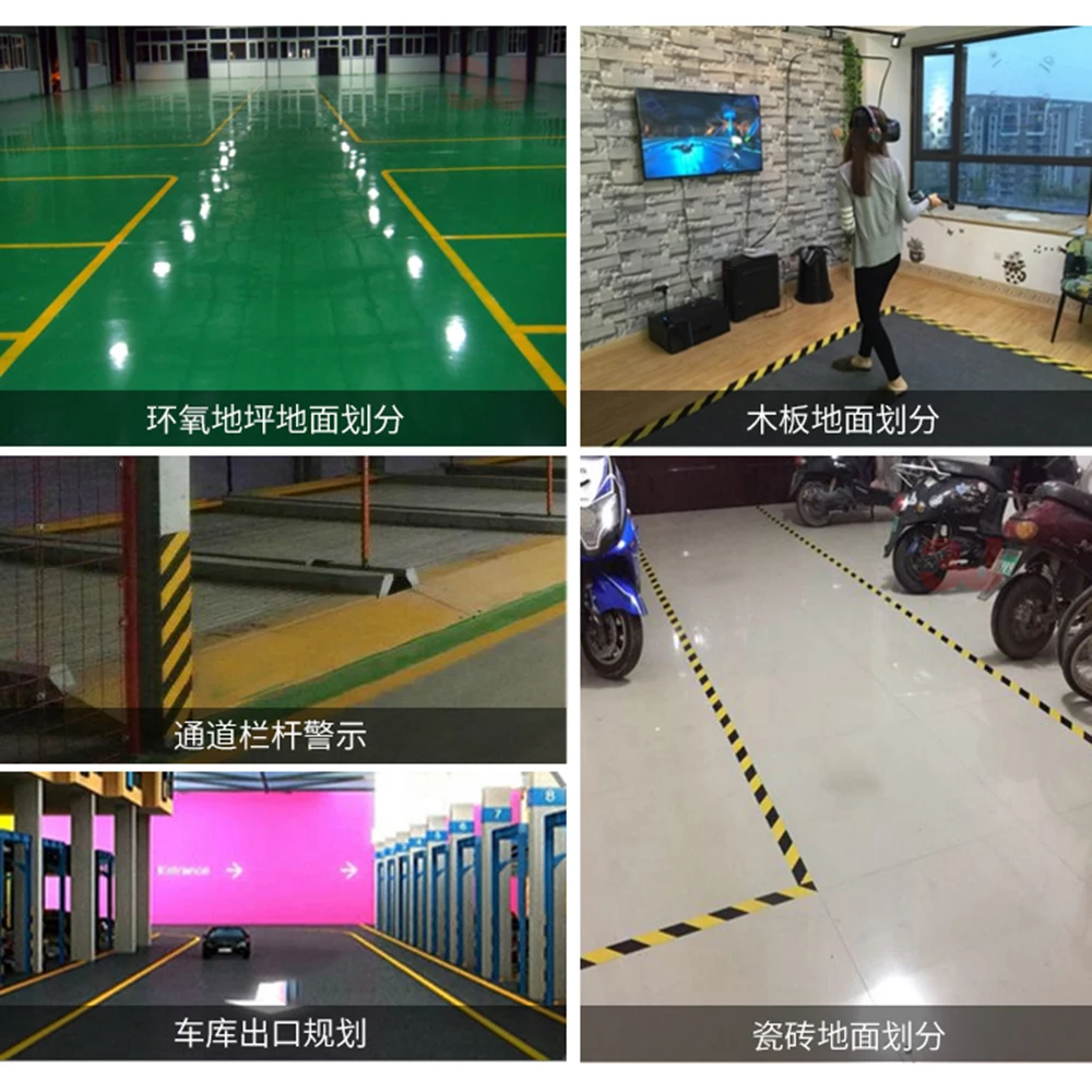 Warning Tape Caution Mark Safety Landmark Fire Isolation PVC Floor Zebra Crossing Color Sign Sticker 1 Roll |