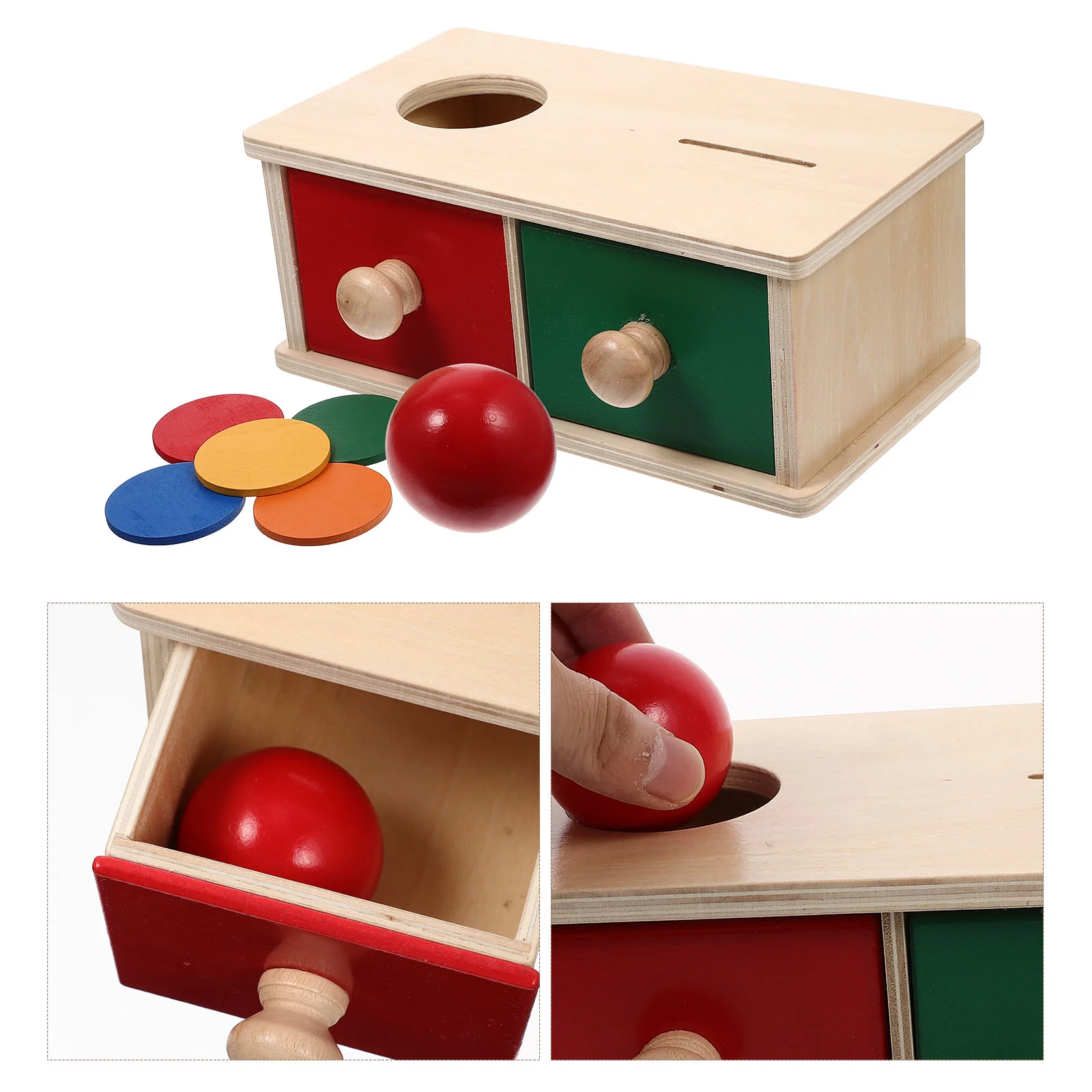 

Montessori Teaching Aid Coin Baby Cognitive Toy Bird Toys Kids Grasping Wooden Toddler Puzzles Motor Skills Box