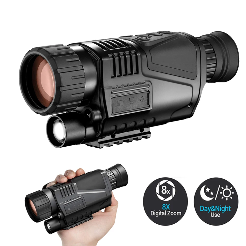 

Night Vision Device Monocular Telescope Infrared Camera 5X40 Digital HD Night Vision Goggles Day & Night For Hunting Wildlife