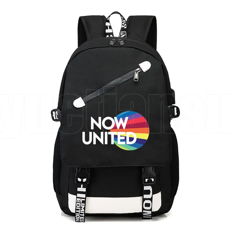 

Now United Backpack Zipper Black UN Team Bags Techwear Women Mochila De Escola Do Now United Bookbag Hip Hop Back Pack Fashion