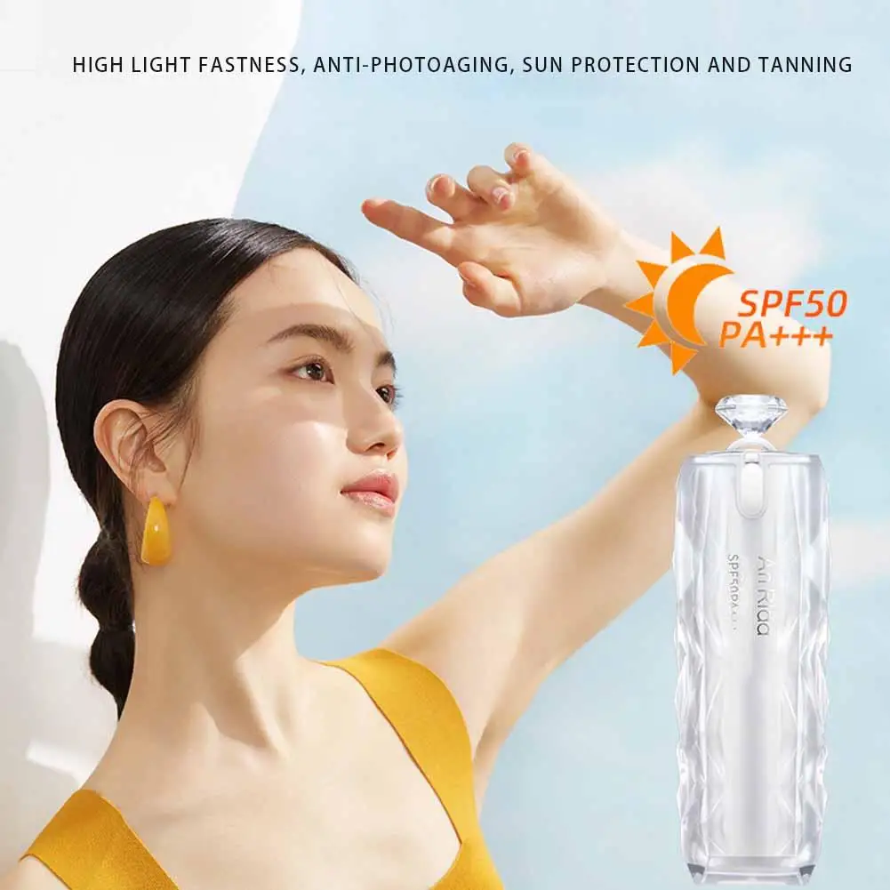 Солнцезащитный крем 2 в 1 SPF 50 изоляция лица Осветляющий кожу защита от пота