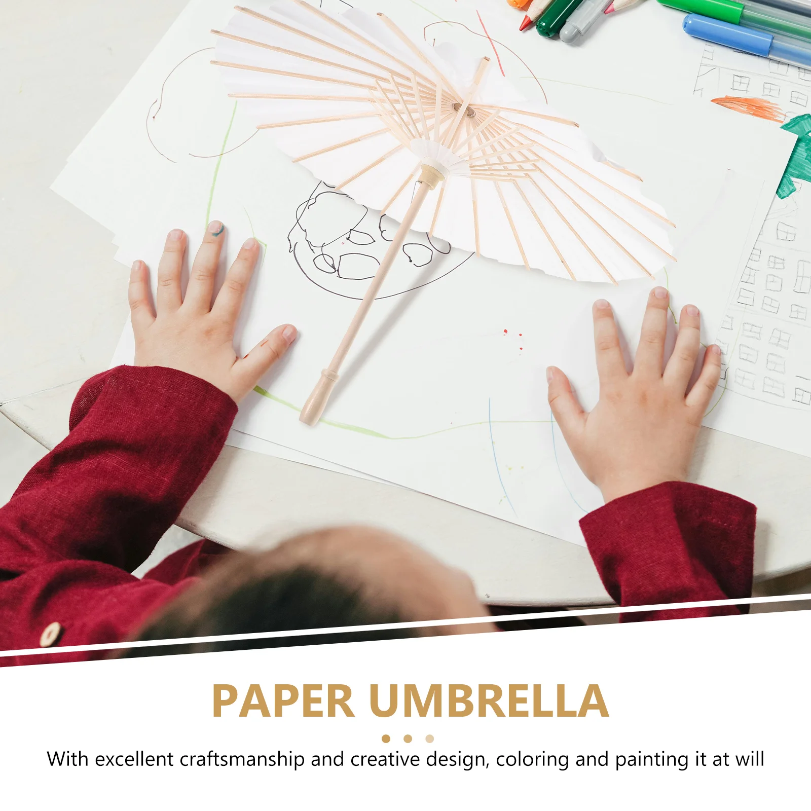 4 шт. ручная роспись зонтик масляная бумага для детей маленькое ремесло китайский