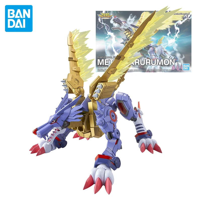 

Original Bandai Assembly Model Figure-rise Digimon Adventure Tyrannosaurus Metal Garurumon Suit Anime Action Figures Toys Gifts