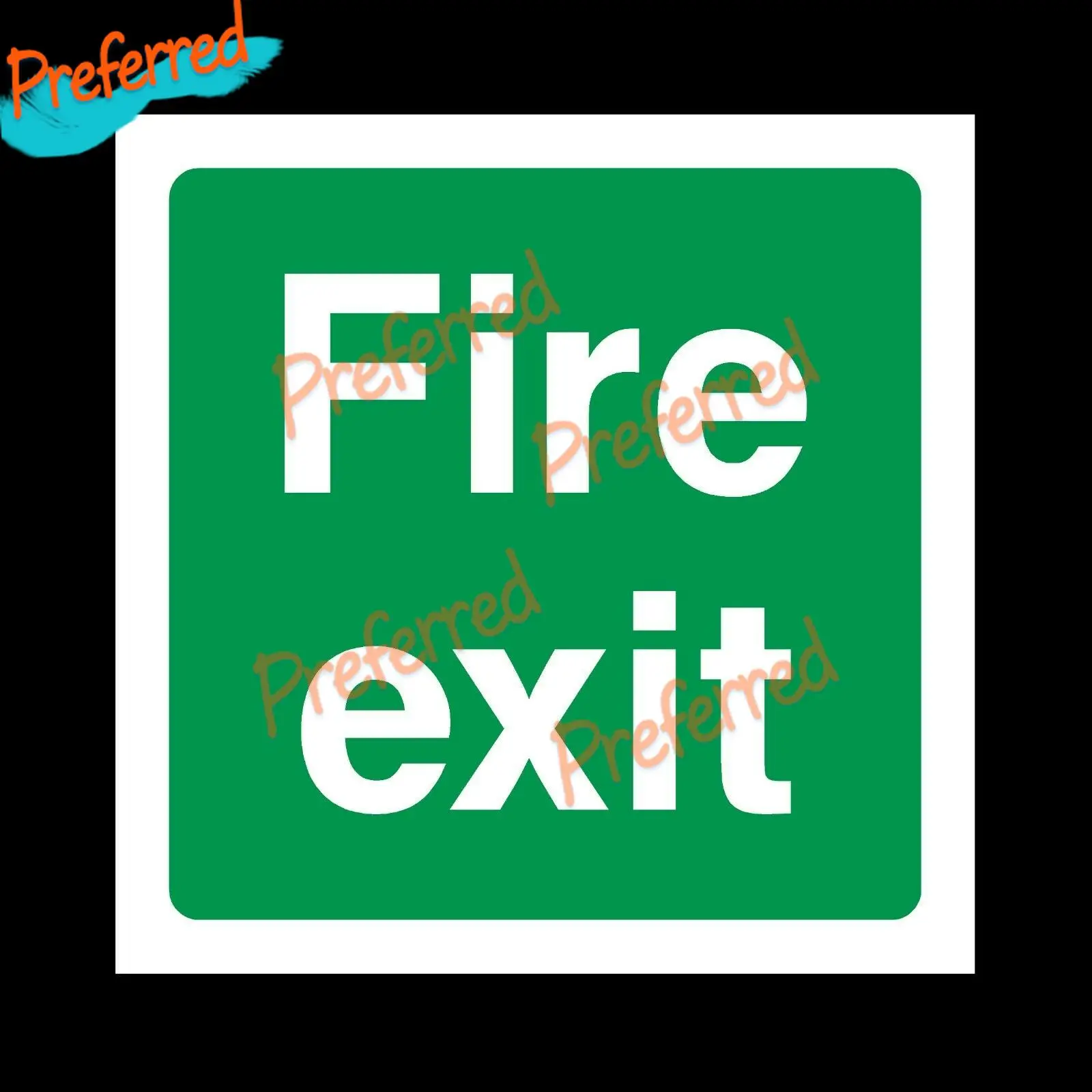 

Fire Exit Here High Quality Decal Die-Cut Waterproof PVC
