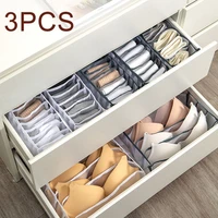 3pcs underwear storage drawer closet organizer foldable organizer drawer divider storage box for home underpants socks bra box