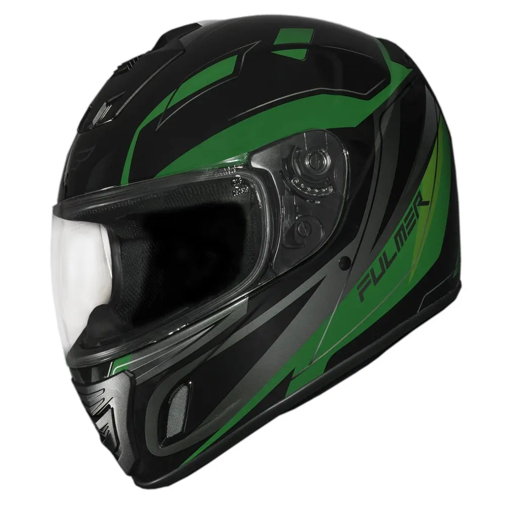 

, 1521221, Adult Full Face Motorcycle Helmet DOT Approved 152 Ace - Green, XS