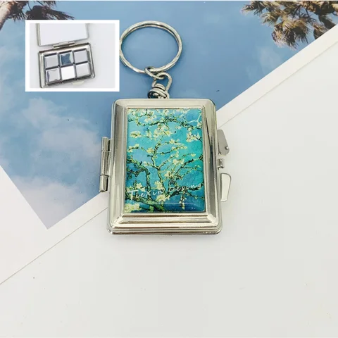 Пустая мини-палитра для акварели, металлическая, 6 сеток