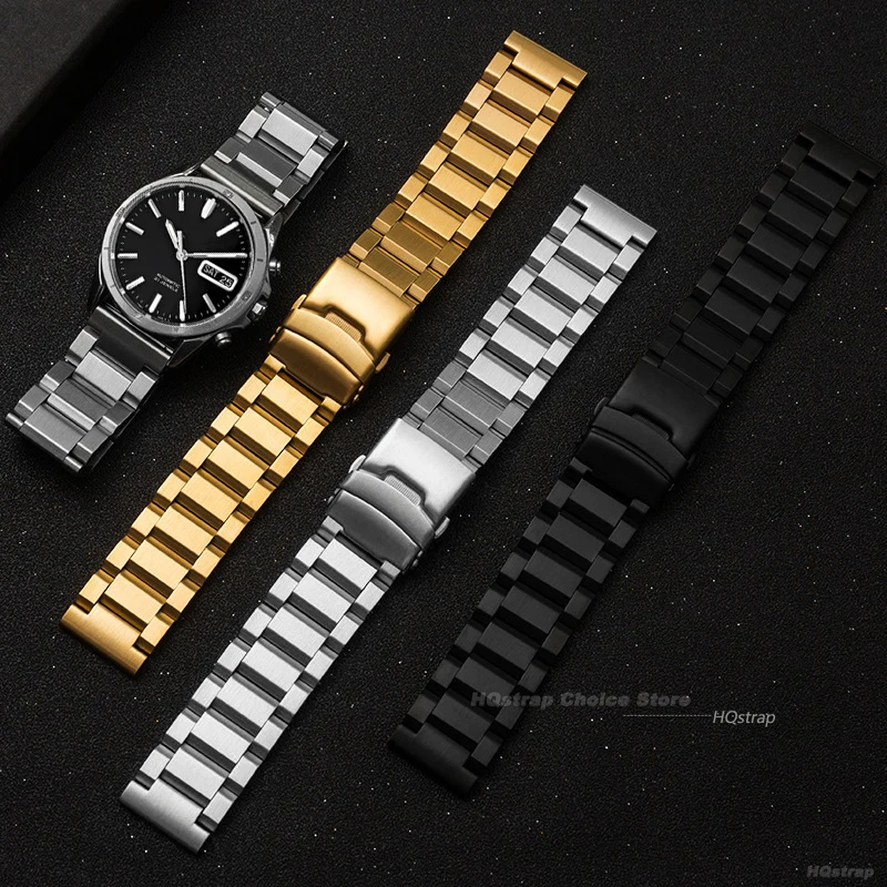 Ремешок из нержавеющей стали 22 мм 20 для Samsung Galaxy 7 6 5 4 40/44 6Classic Gear S3 Active2 18 24 Браслет