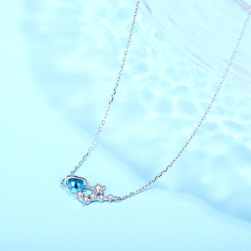 

Женское ожерелье с подвеской в виде медведя из серебра 925 пробы