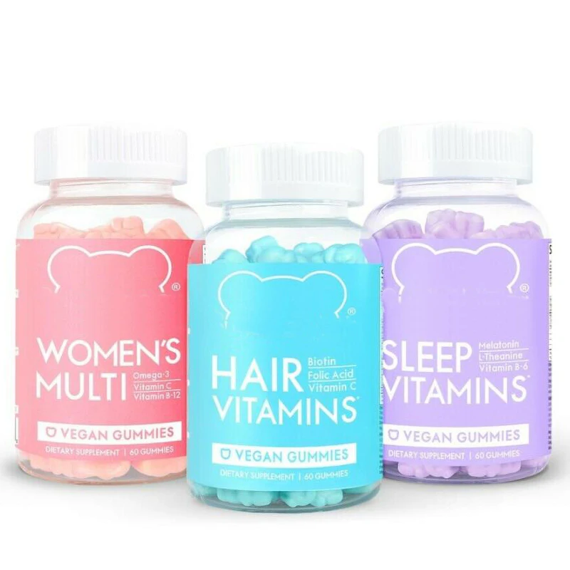 

100% Original Sugar For Bear Hair Vitamins Sleep Vitamins Women's Multi And Sleep Vitamins 60 Count Bottles