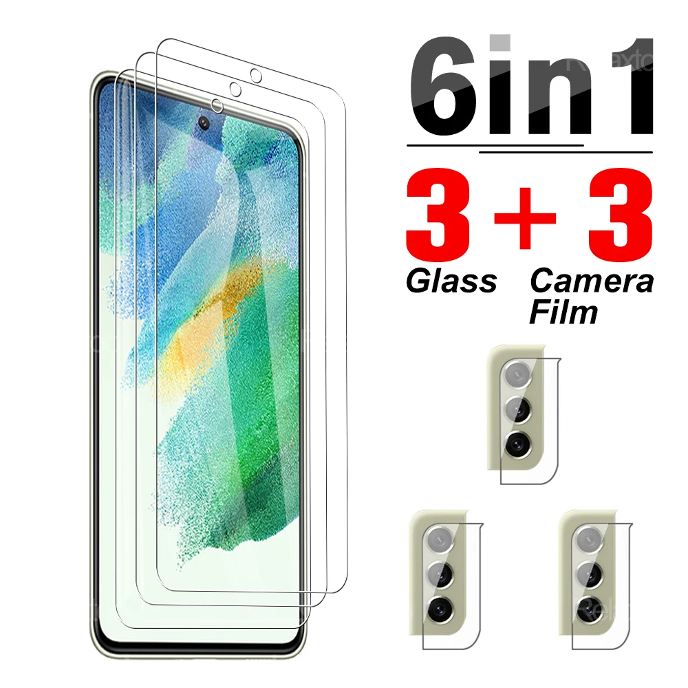 

6IN1 Camera Lens Film Glass Screen Protector For Samsung Galaxy S21 FE 5G S21FE S 21 F E Protective Film On For SmS21FE SM-G990B