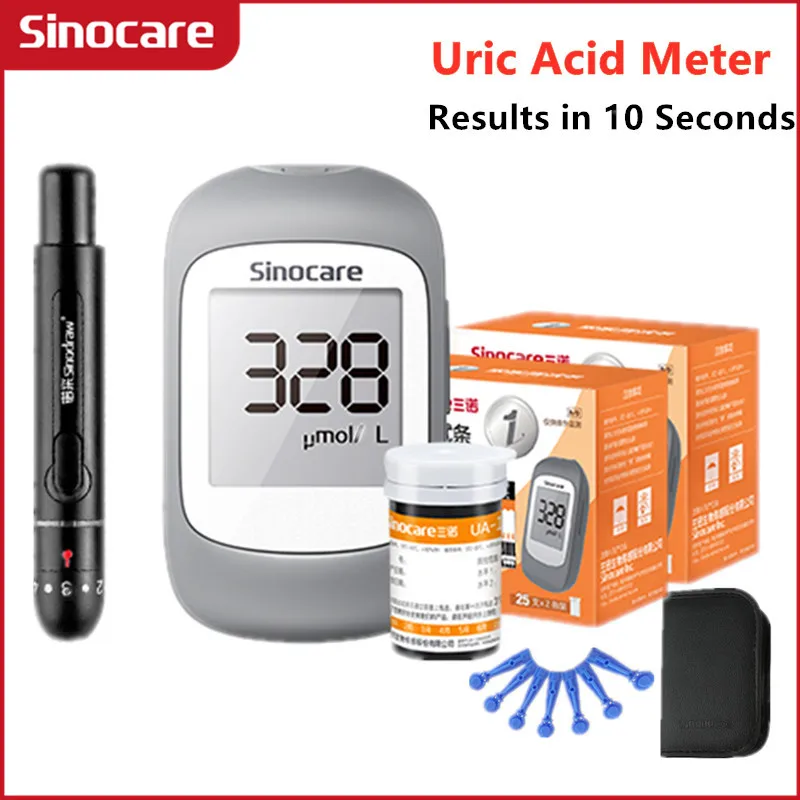 Монитор Sinocare UA-I Uric Acid с ланцетом или тест-полосками