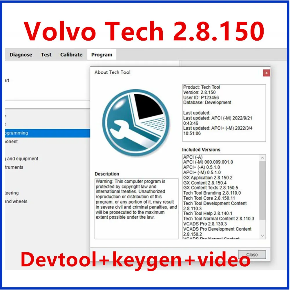 2023 высокотехнологичный инструмент для Volvo Tech 2.8.150 диагностическое программное обеспечение с Devtool PTT для volvo с грузовиками разработчика