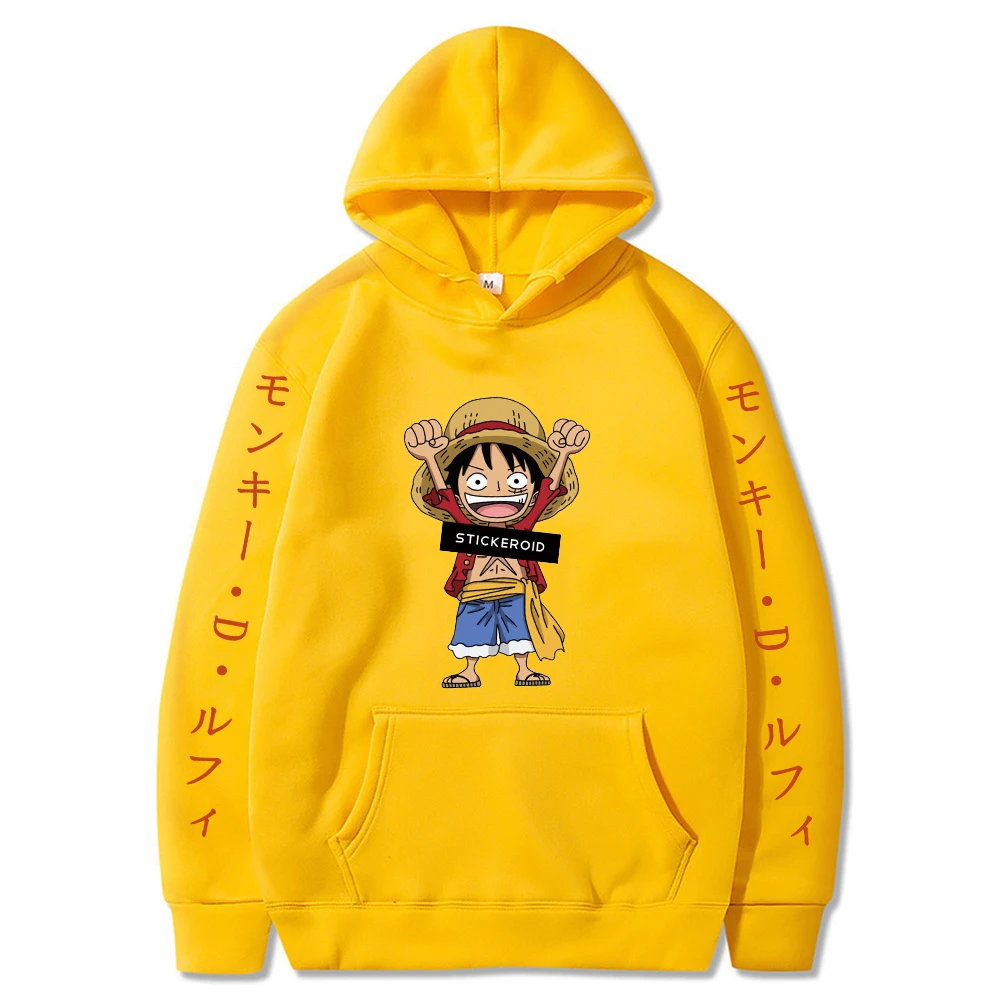 

Japan Anime One Piece Luffy Hoodie Unisex Sunny Active Graphic Sweatshirt 2021 Fashionable Streetwear