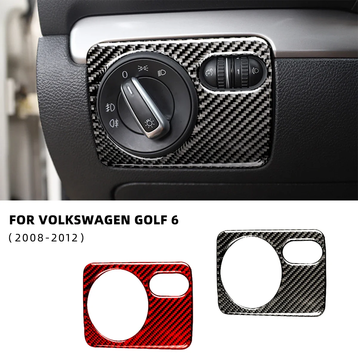 Для Volkswagen Golf 6 Gti R MK6 2008-2012 внутренняя панель автомобильной фары из углеродного