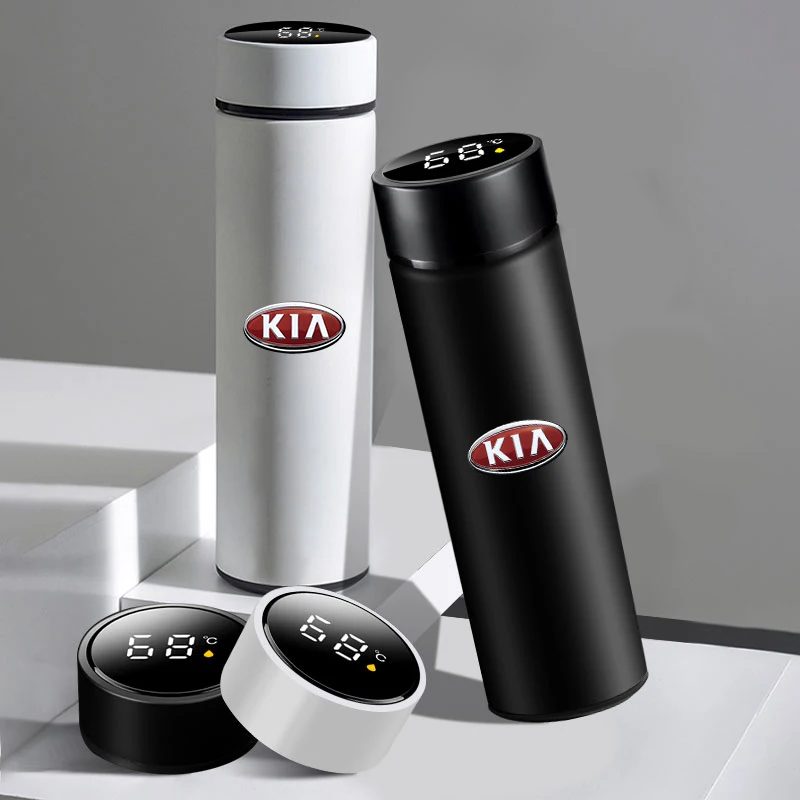 

Smart Thermos Car Logo Color Temperature Car Travel Mug for KIA Ceed Rio Sportage R K3 K4 K5 K6 Ceed Sorento Cerato Optima 2015