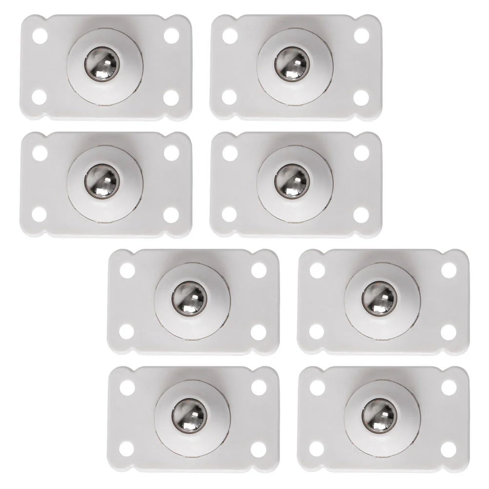 

8 Pcs Universal Pulley The Bottom Box Self-Adhesive Case Wheel Casters Storage Wheels Stainless Steel Sticky