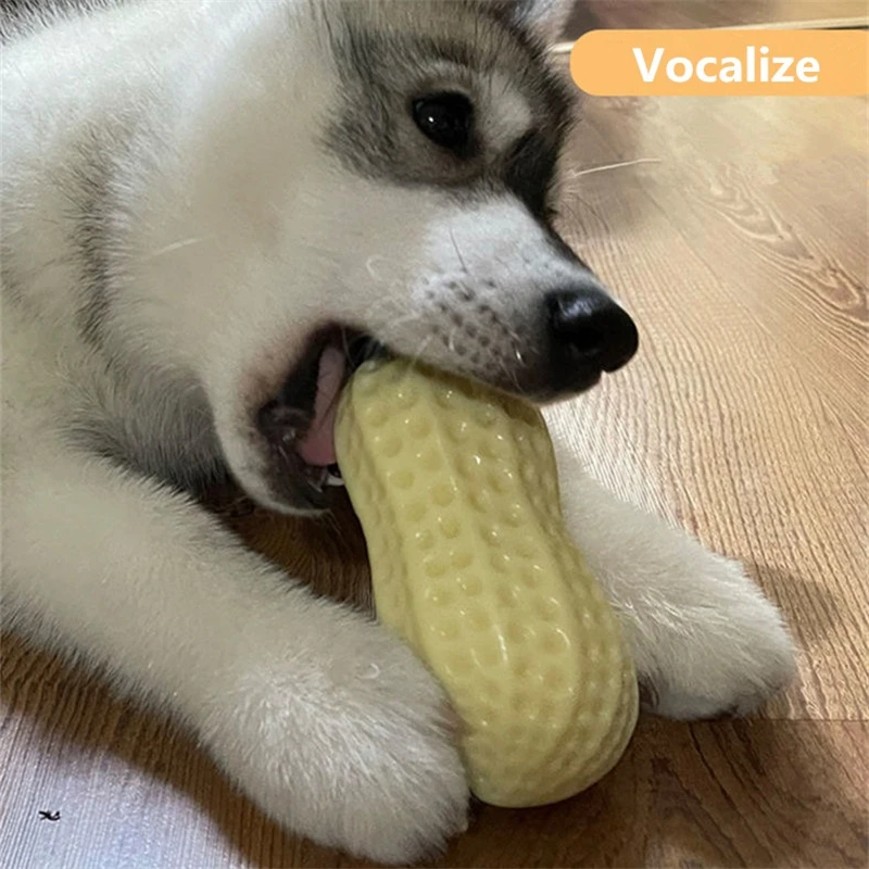 

Dog Bite Resistant Molar Vocalize Peanut Dog Toys For Large Dogs Medium And Small Dogs Anti Boring Artifact Corgi French Bulldog