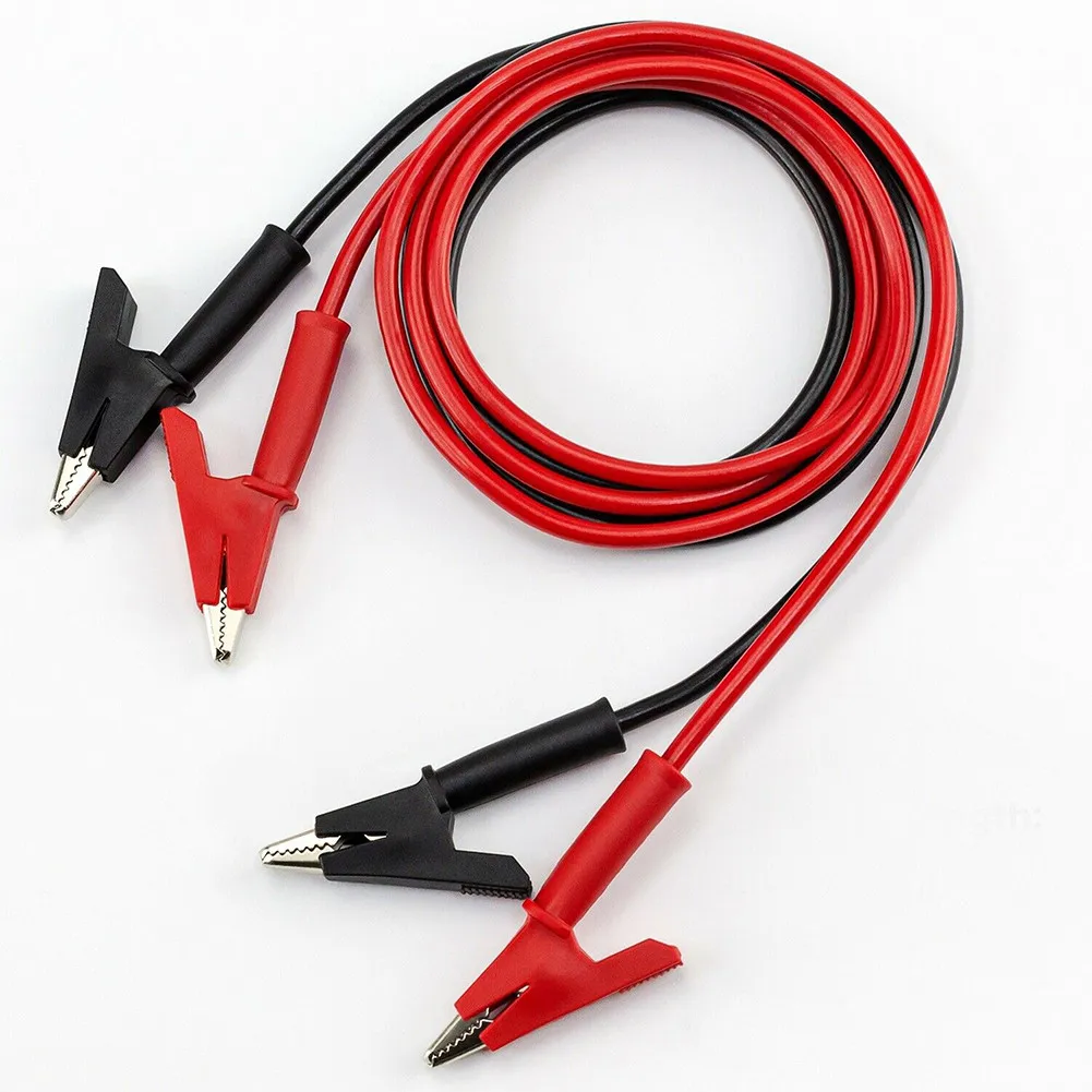 2Pcs Alligator Clips Electrical Test Leads Set 15A Jumper Wires With Copper Clips KET03 Alligator Clip Test Lead 1500V  KT03