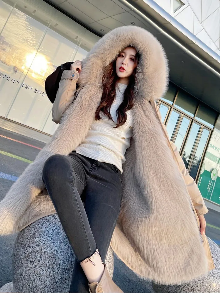 Парка женская зимняя новая верхняя одежда со съемной подкладкой из