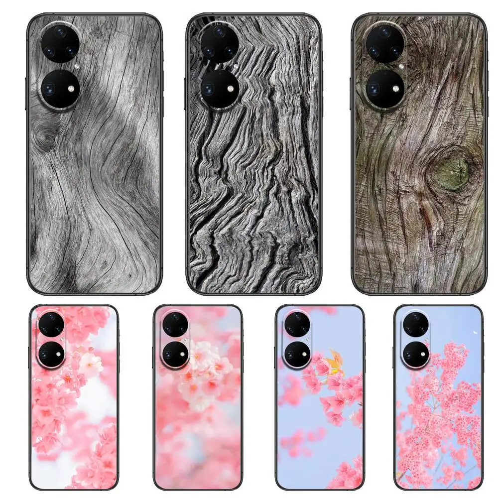 

Hot tree flower artPhone Case For Huawei p50 P40 p30 P20 10 9 8 Lite E Pro Plus Black Etui Coque Painting Hoesjes comic fas