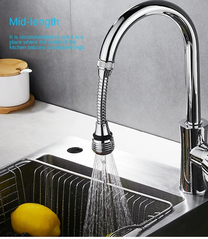 

Kitchen Gadgets 2 Modes 360 Rotatable Bubbler High Pressure Faucet Extender Water Saving Bathroom Kitchen Accessories Supplies