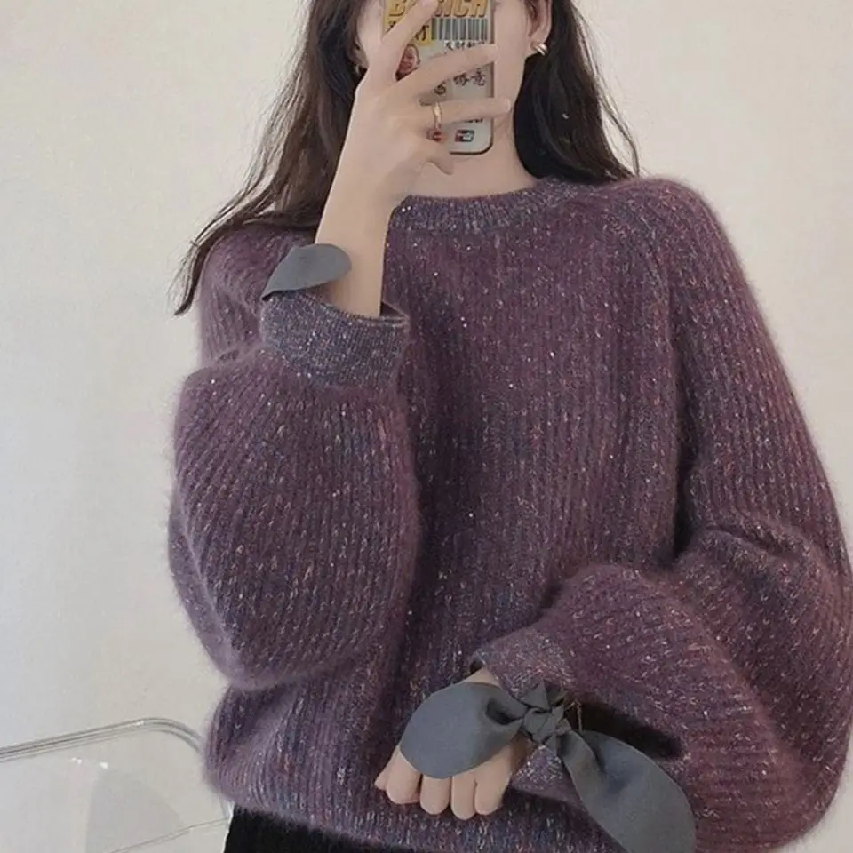 Soft Fluffy Sweater Women's Autumn Winter Loose Knitting Pullover Female Korean Fashion Jumper Teddys De Inverno Feminino