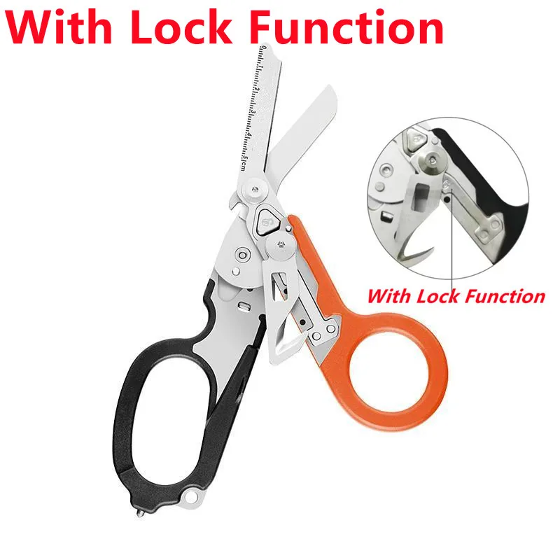 

Multifunction Raptor Response Emergency Shears with Strap Cutter and Glass Breaker Multifunction Tools With Lock Function