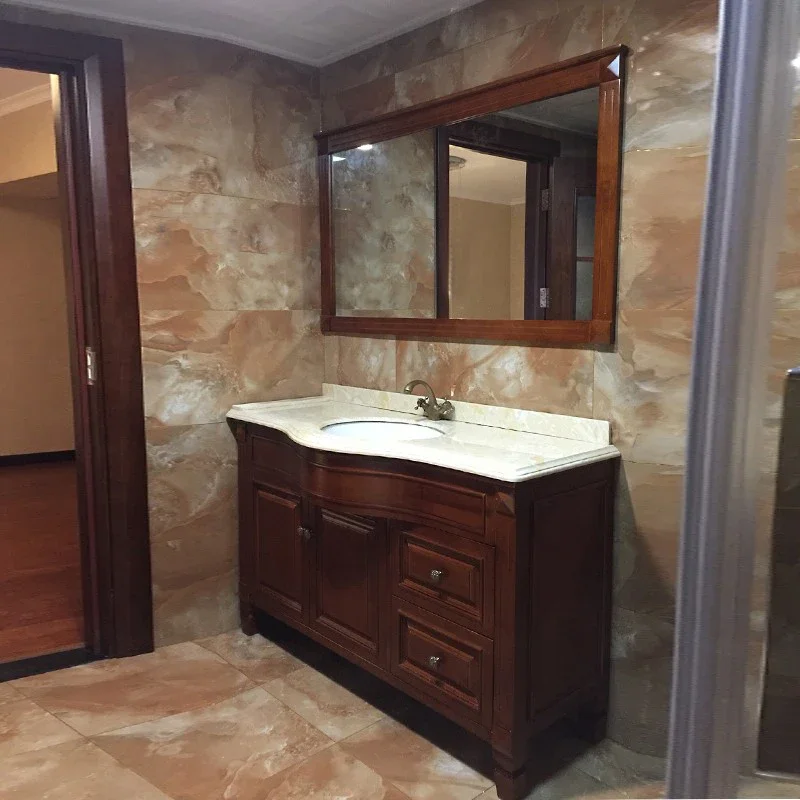 Мебель из массива дерева Jane Ou шкаф для ванной комнаты комбинированный дубовый от