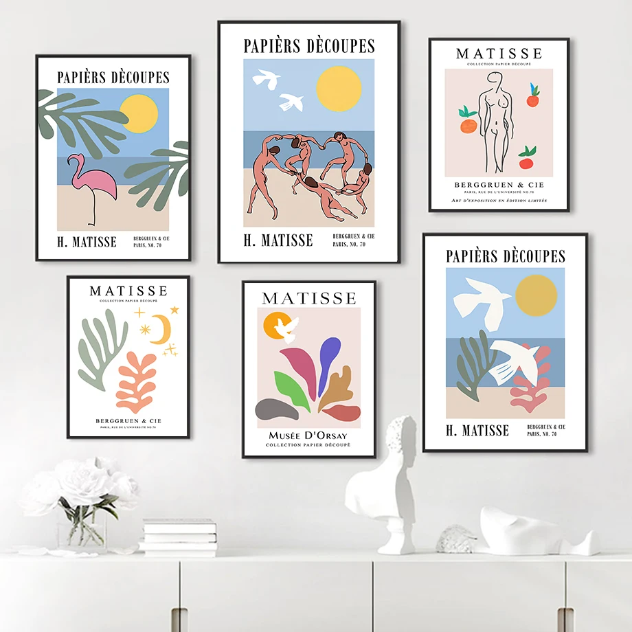 

Colorful Abstract Matisse Girl Body Coral Wall Art Canvas Painting Nordic Posters And Prints Wall Pictures For Living Room Decor