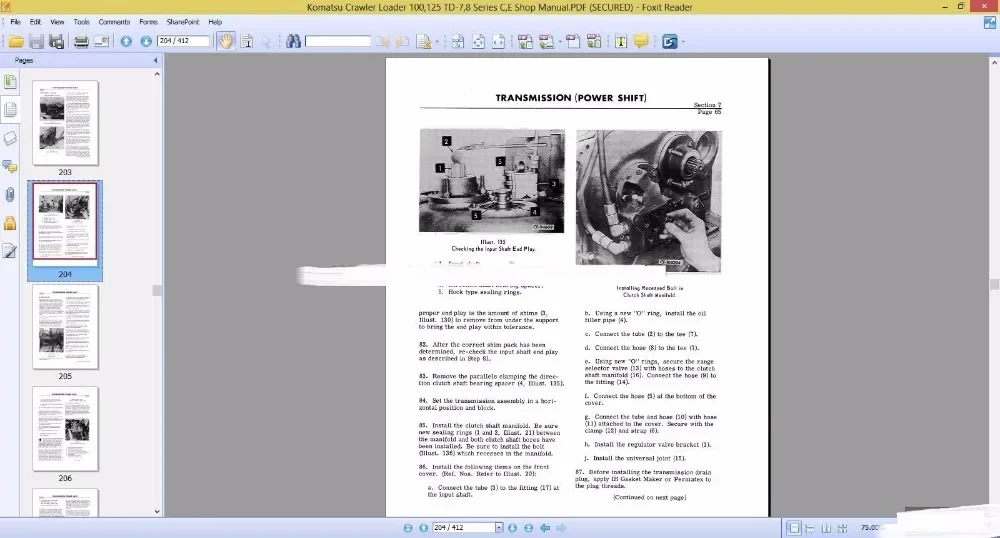 По руководство по магазинам всех моделей Komatsu 2017 PDF 70 ГБ + 2021 г.