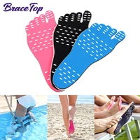 bracetop beach swim pool adhesive anti slip invisible foot pads insulation protection mats barefoot insoles foot stickers shoes